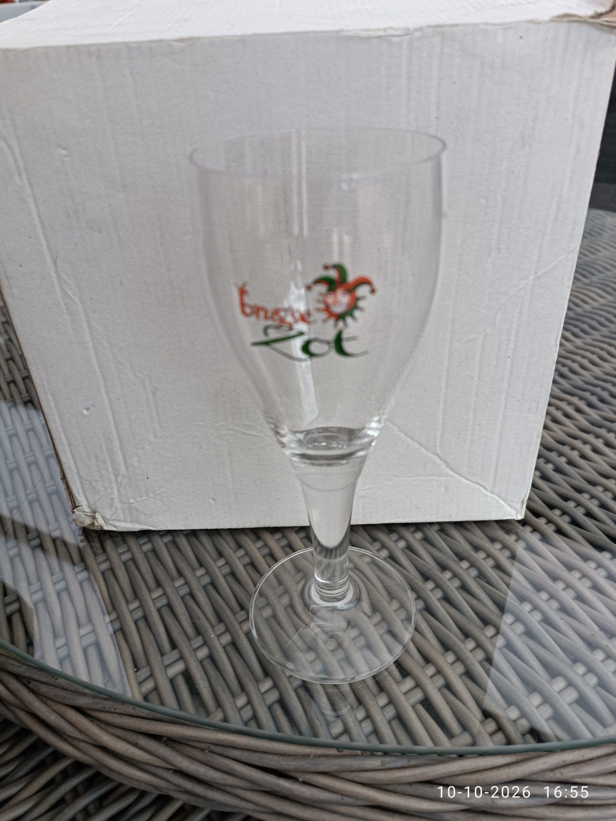 Brugse zot glas 0,2 cl, Enlèvement, Comme neuf, Verre à bière