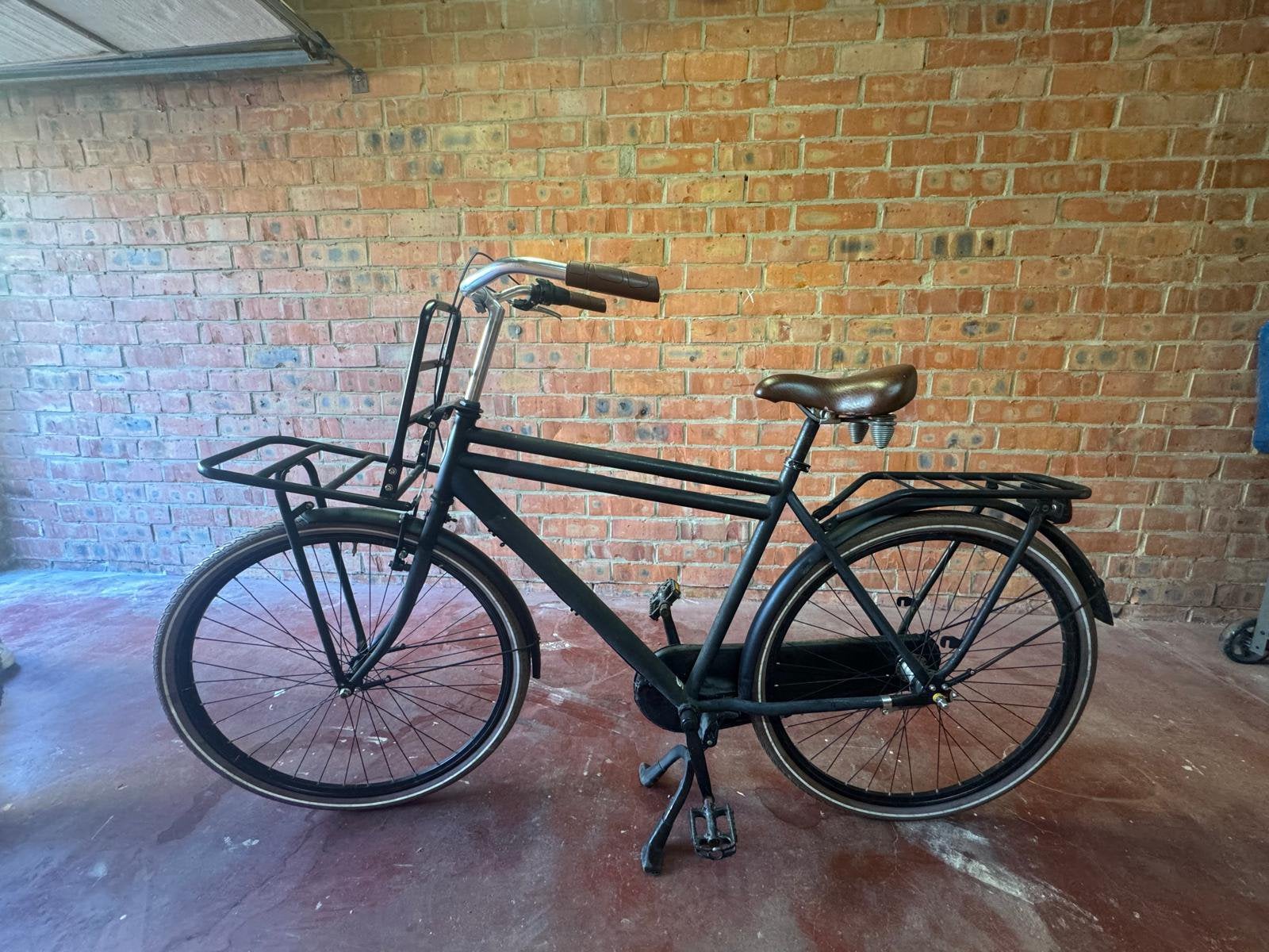 Stoere Zwarte Transportfiets / Stadsfiets, Enlèvement, Comme neuf