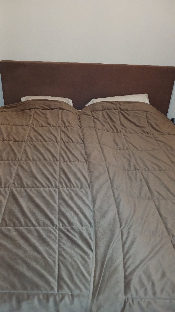 Boxspring 1.80 x2.0 m + 2 nachtkastjes met opbergruimte, Huis en Inrichting, Slaapkamer | Boxsprings, Ophalen, Gebruikt, Bruin