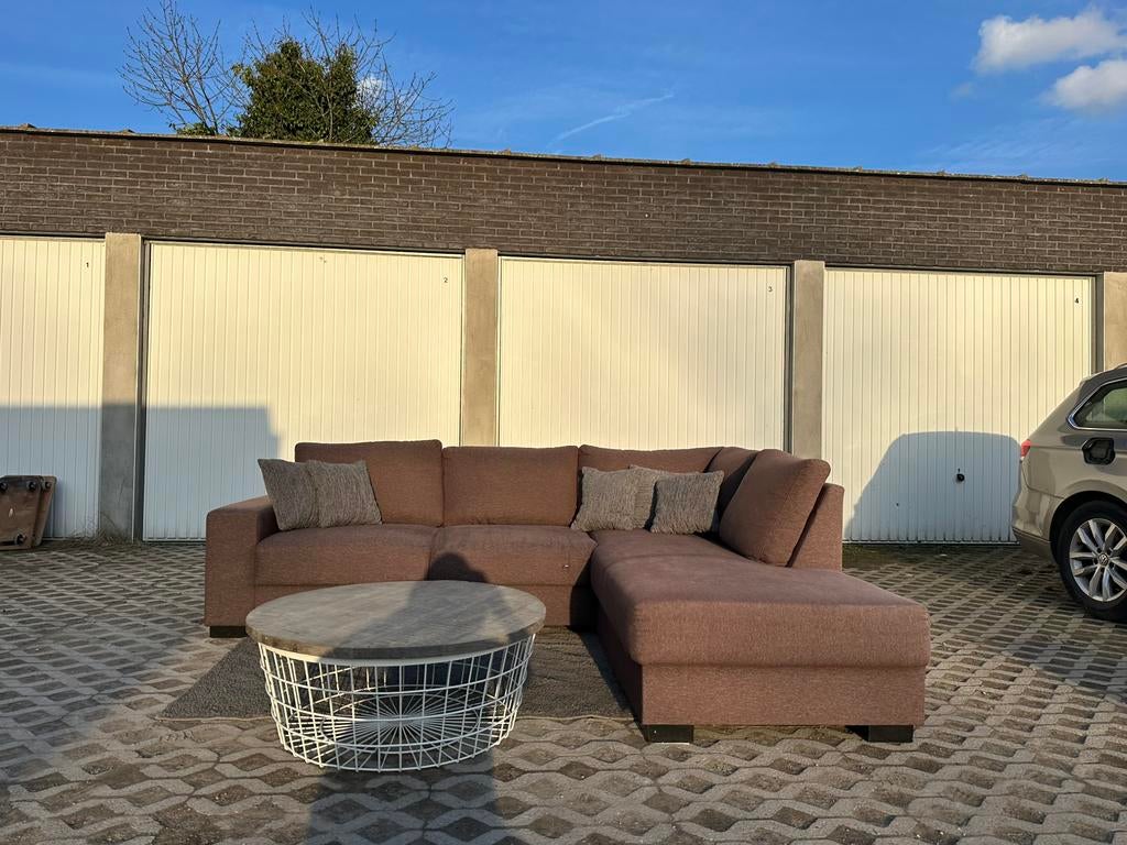‼️UITVERKOOP ‼️ MOET WEG ‼️ PRACHTIGE TAUPE HOEKZETEL |, Enlèvement ou Envoi, Comme neuf, Tissus