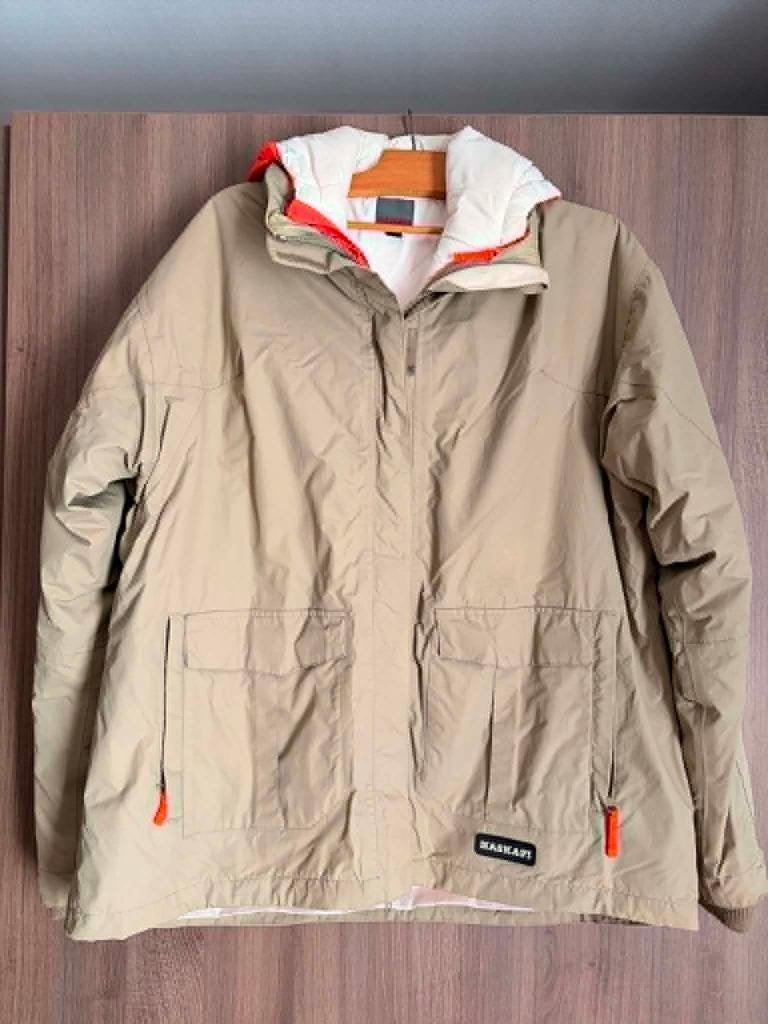 Dubbele damesjas Naskapi, Beige, Maat 42/44 (L), Ophalen of Verzenden, Zo goed als nieuw