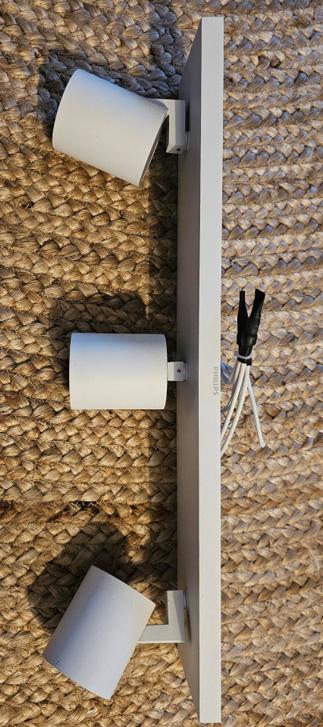 Plafonnier 3 leds métal blanc mat, Ophalen, Zo goed als nieuw, Metaal, Moderne