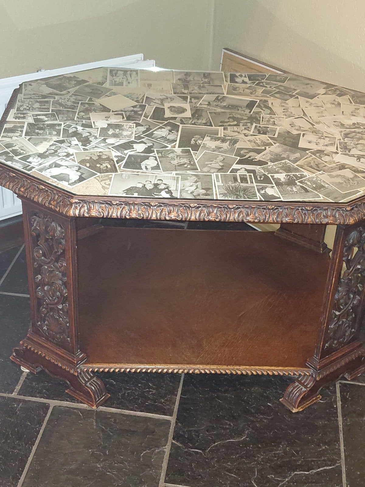 6 tables d'entrée angulaires avec plateau en verre pouvant é, Enlèvement