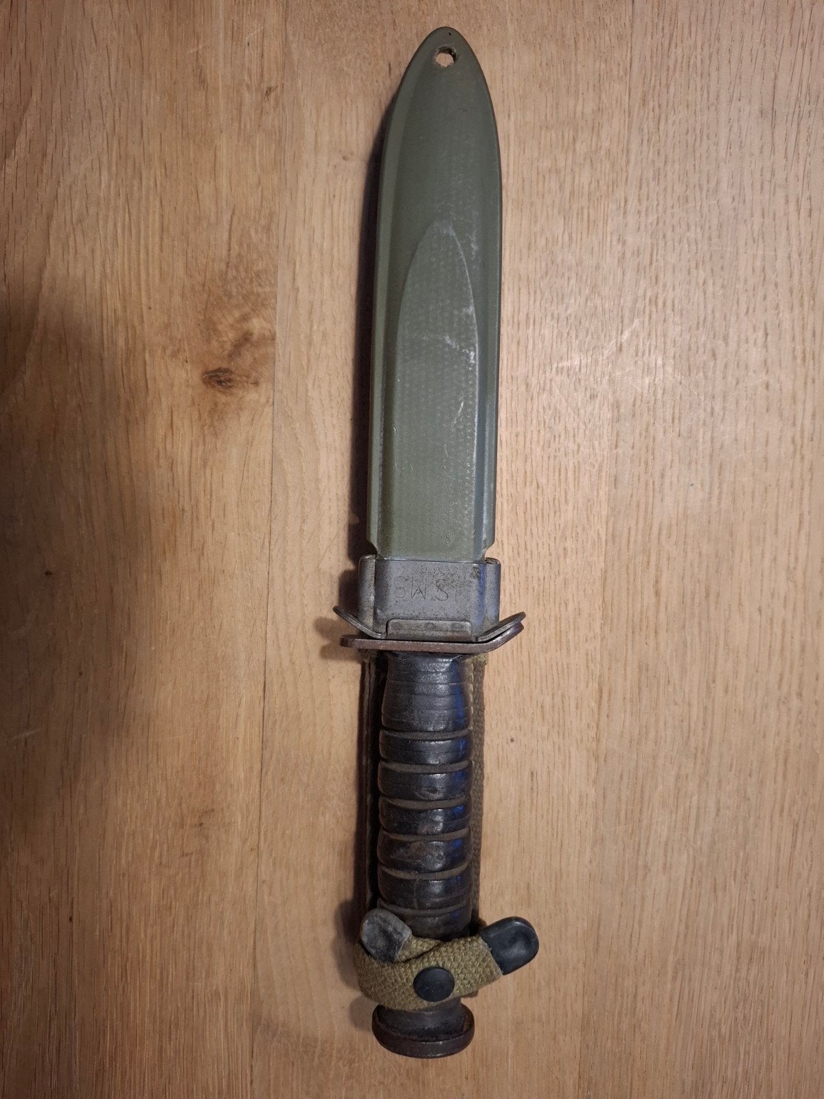US WWII M3 Fighting Knife – Utica, blade marked., Ophalen of Verzenden