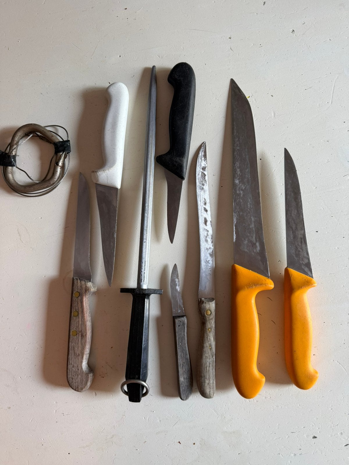 Set professionele slagersmessen inox f Dick germany, Enlèvement, Comme neuf