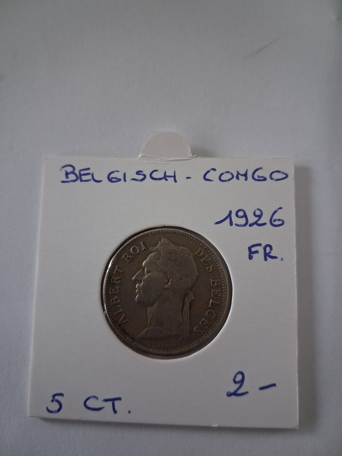 Belgisch - congo 50 cent.1926 fr., Ophalen of Verzenden