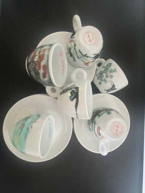 Espressokopjes Illy art collection 1995 An Du, Ophalen of Verzenden, Nieuw, Porselein, Kop en/of schotel