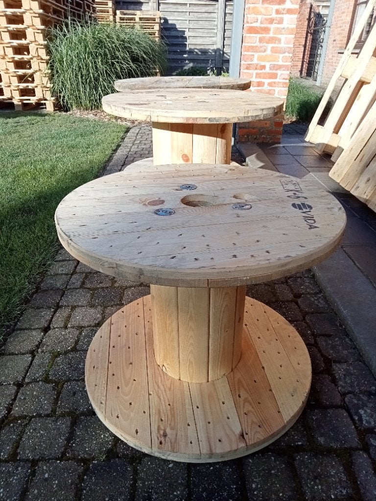 Haspels, kabel Haspels,bobijnen, tuintafel, Enlèvement, Comme neuf, Bois
