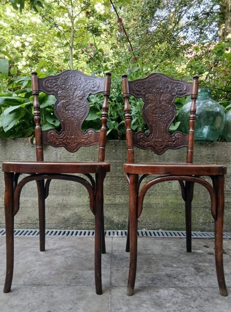 2 antieke stoelen J & J KOHN, Oostenrijk-Wenen, Ophalen