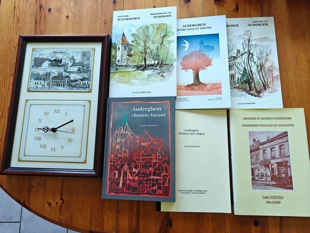 5 livres + horloge Auderghem/Auderghem, Enlèvement ou Envoi, Comme neuf, Louis Schreyers