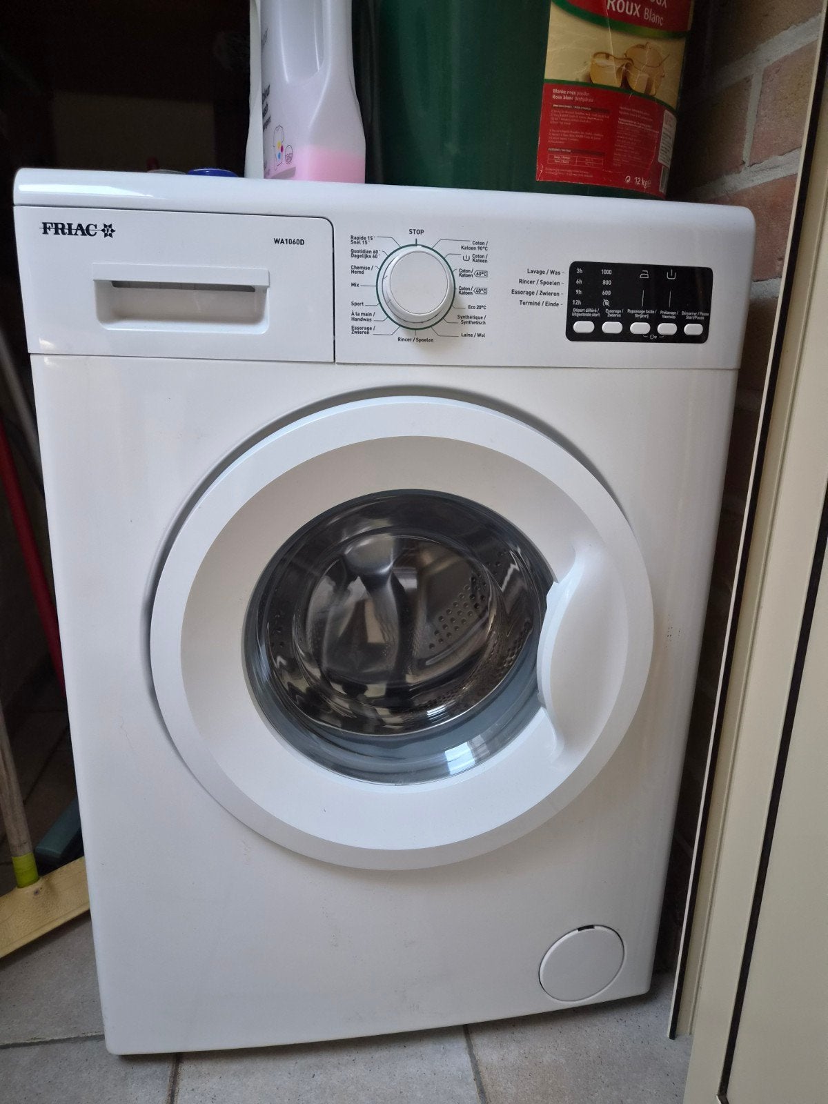 Lave-linge hublot Friac WA1060D - 6 kg / 1000 tr/min (Très b, Enlèvement