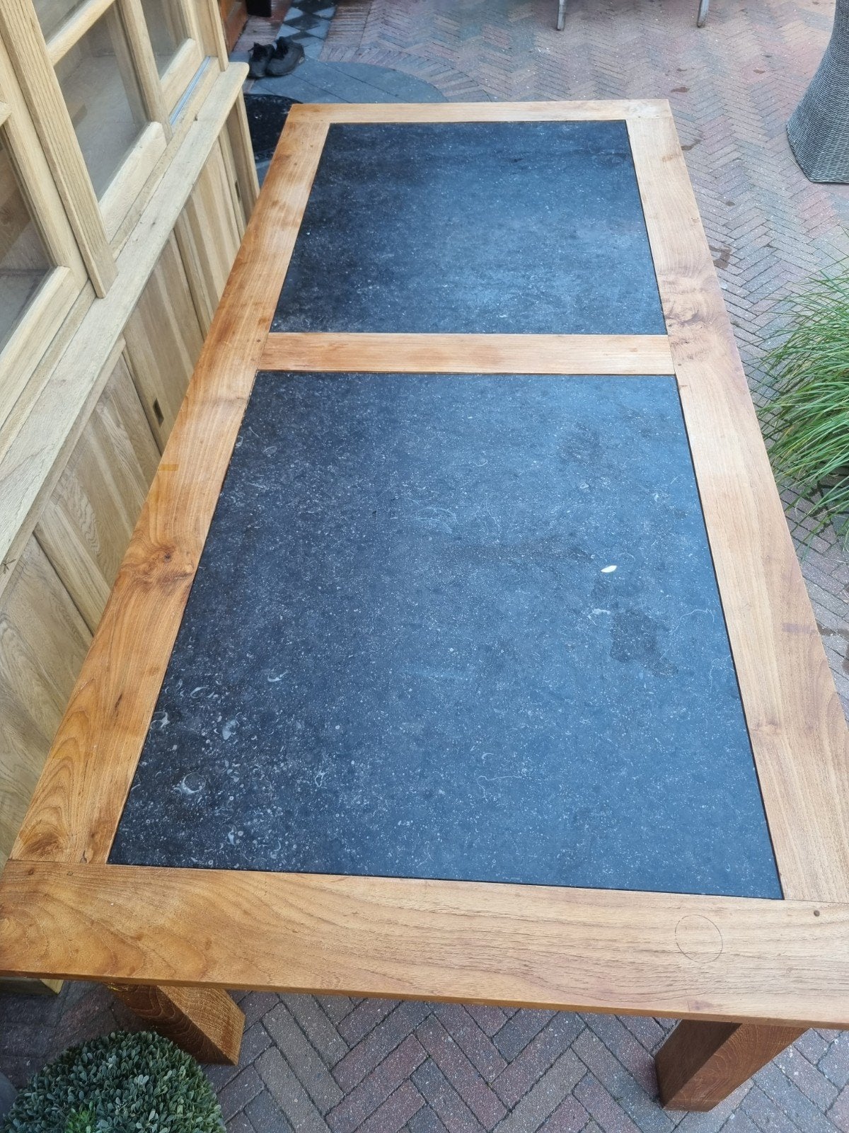 Teak eettafel art., Ophalen, 100 tot 150 cm, ., Teakhout