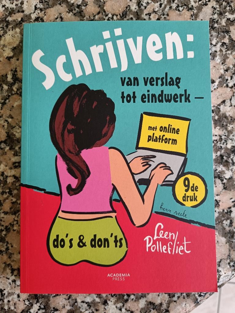Schrijven: van verslag tot eindwerk, Boeken, Studieboeken en Cursussen, Ophalen, Nieuw, Hogeschool, Leen Pollefliet