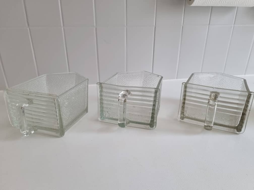 Glazen keukenlades (3) Weck en Ruhrglas, Ophalen