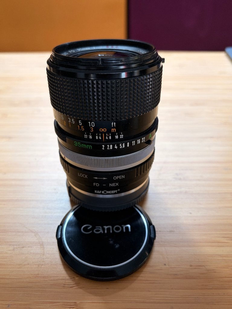 Objectif Canon FD SSC 35mm F2 - Sony E, Enlèvement, Canon, Canon FD
