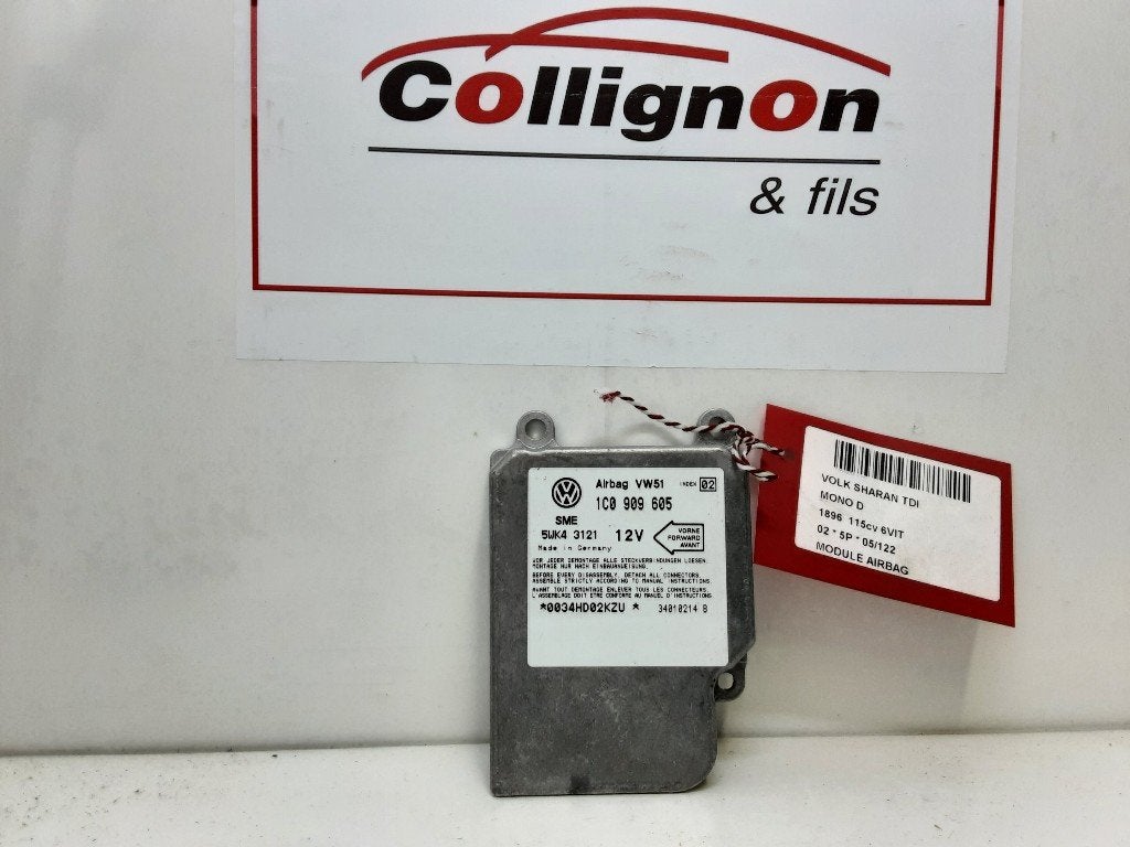 BOITIER AIRBAG Sharan (7M8 / M9 / M6) (1C0909605), Volkswagen, Mevr. I. Hauben, Utilisé, Rue de l'Espoir 34 34
4030  GRIVEGNÉE, BE