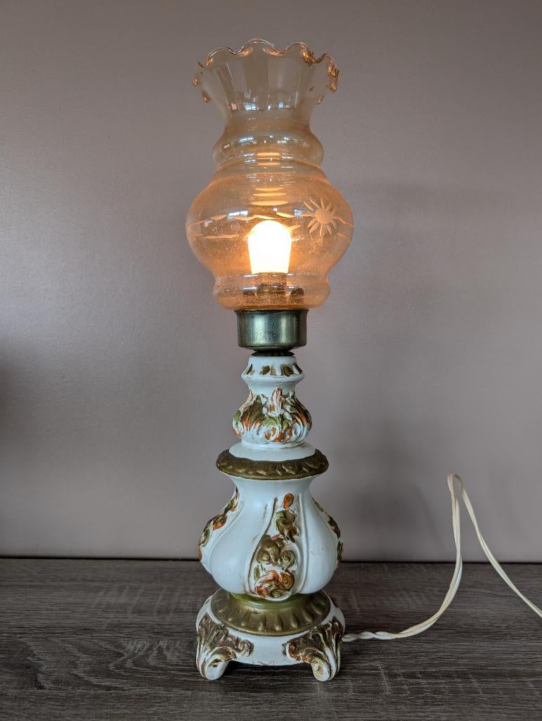 Lampe ancienne Capodimonte Made in Italie Antiquité brocante, Enlèvement ou Envoi