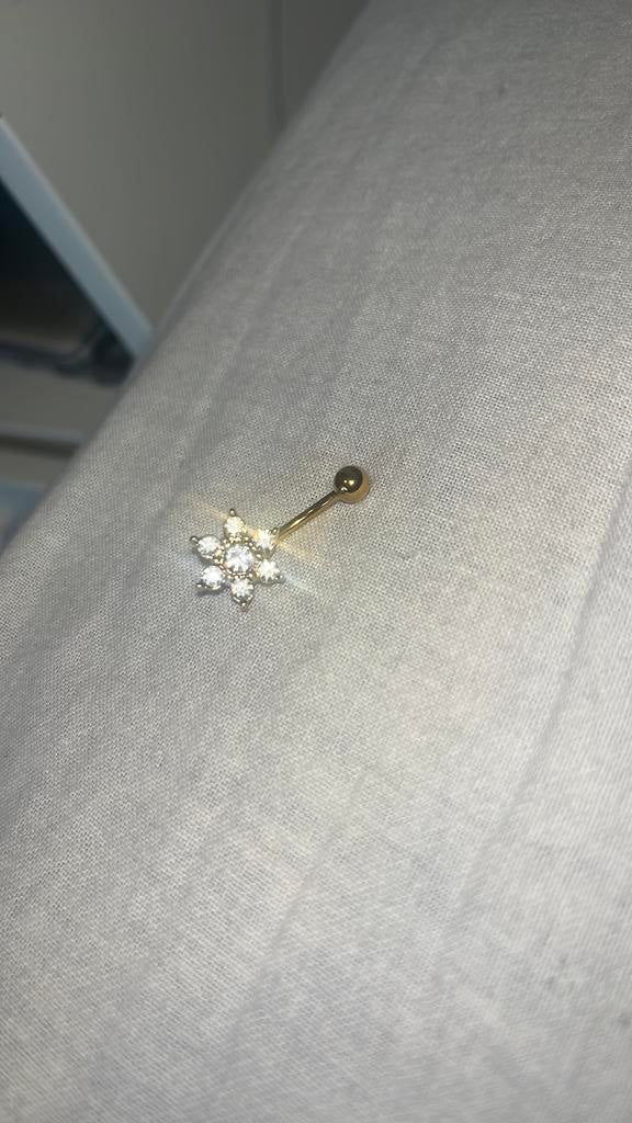 Navelpiercing goud, Handtassen en Accessoires, Piercings, Ophalen, Goud, Navelpiercing