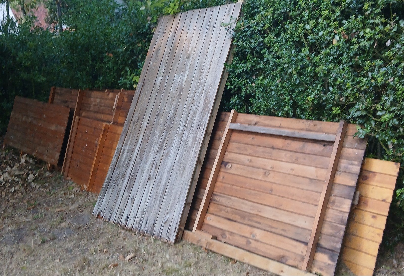 10 stuks houten schuttingen, Tuin en Terras, Ophalen
