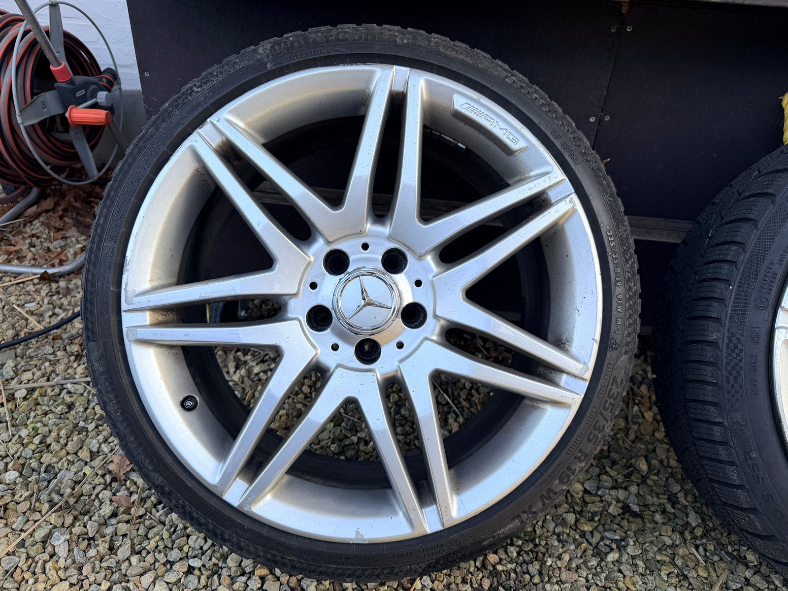 19” mercedes AMG velgen met winterband, Ophalen, Winterbanden, Velg(en)