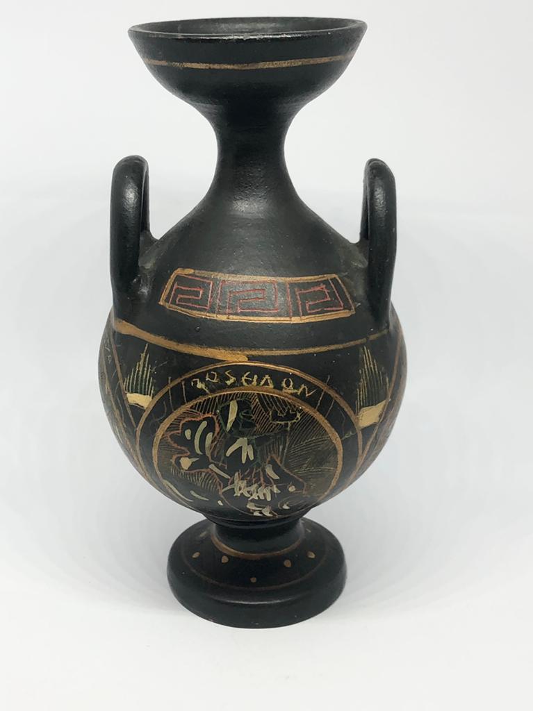 Kleine handgemaakte Griekse vaas (14 cm), Verzenden