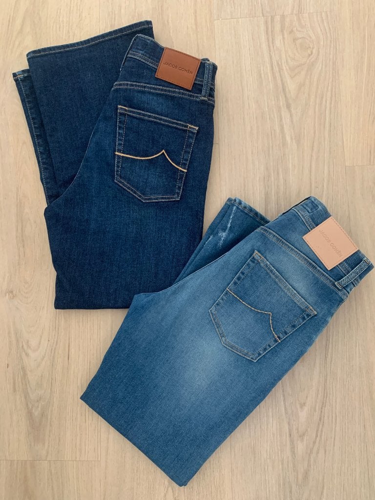 *JACOB COHEN jeansbroeken in maat 27*Nieuwstaat, Envoi, Comme neuf, Bleu, W27 (confection 34) ou plus petit