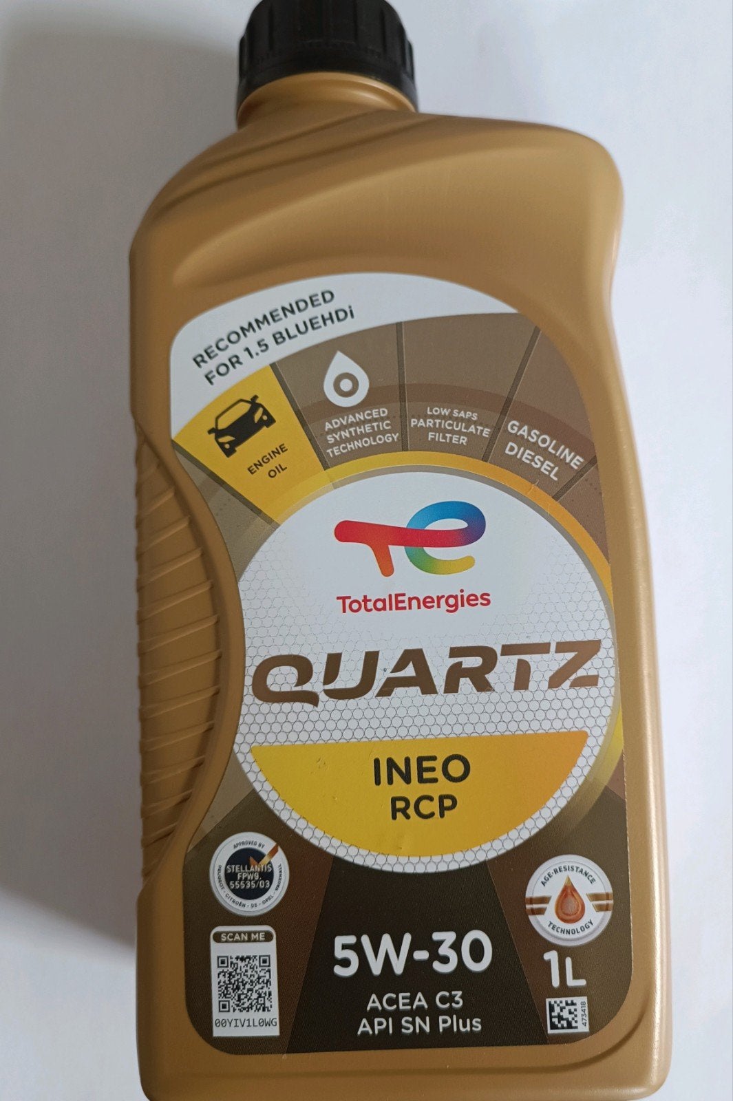 TOTAL QUARTZ INEO RCP 5W-30, Enlèvement