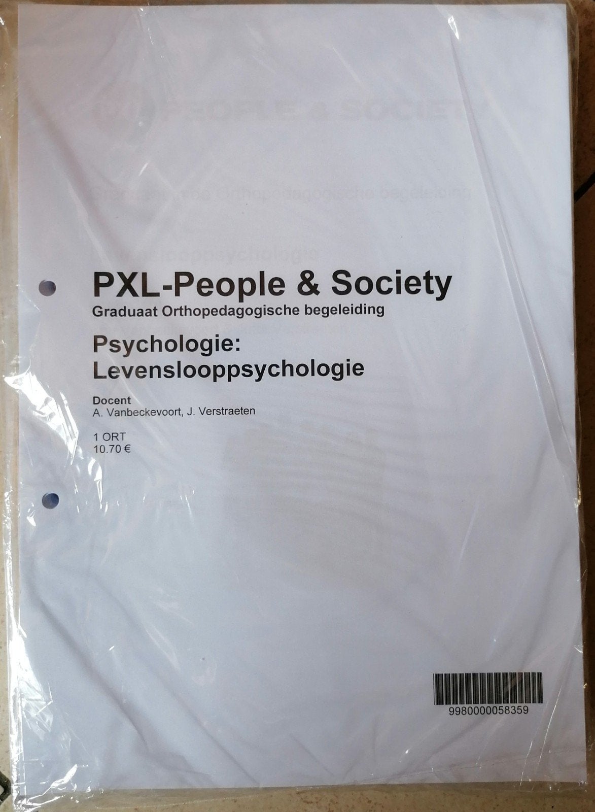 Cursus psychologie: Levenslooppsychologie, Enlèvement