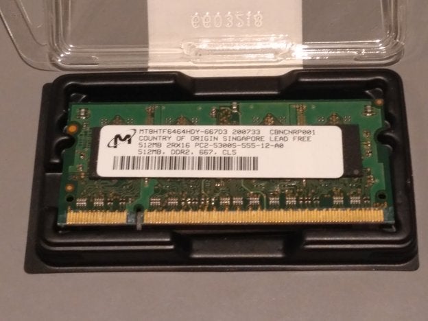 RAM Kingston 1 GB PC2-5300 CL5 200 pin SODIMM, Computers en Software, 1 GB of minder, Ophalen of Verzenden, Laptop, DDR