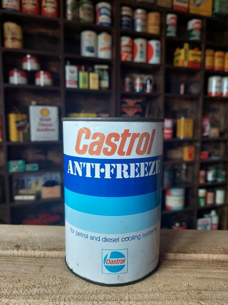 Olieblik Castrol Antivries, Ophalen
