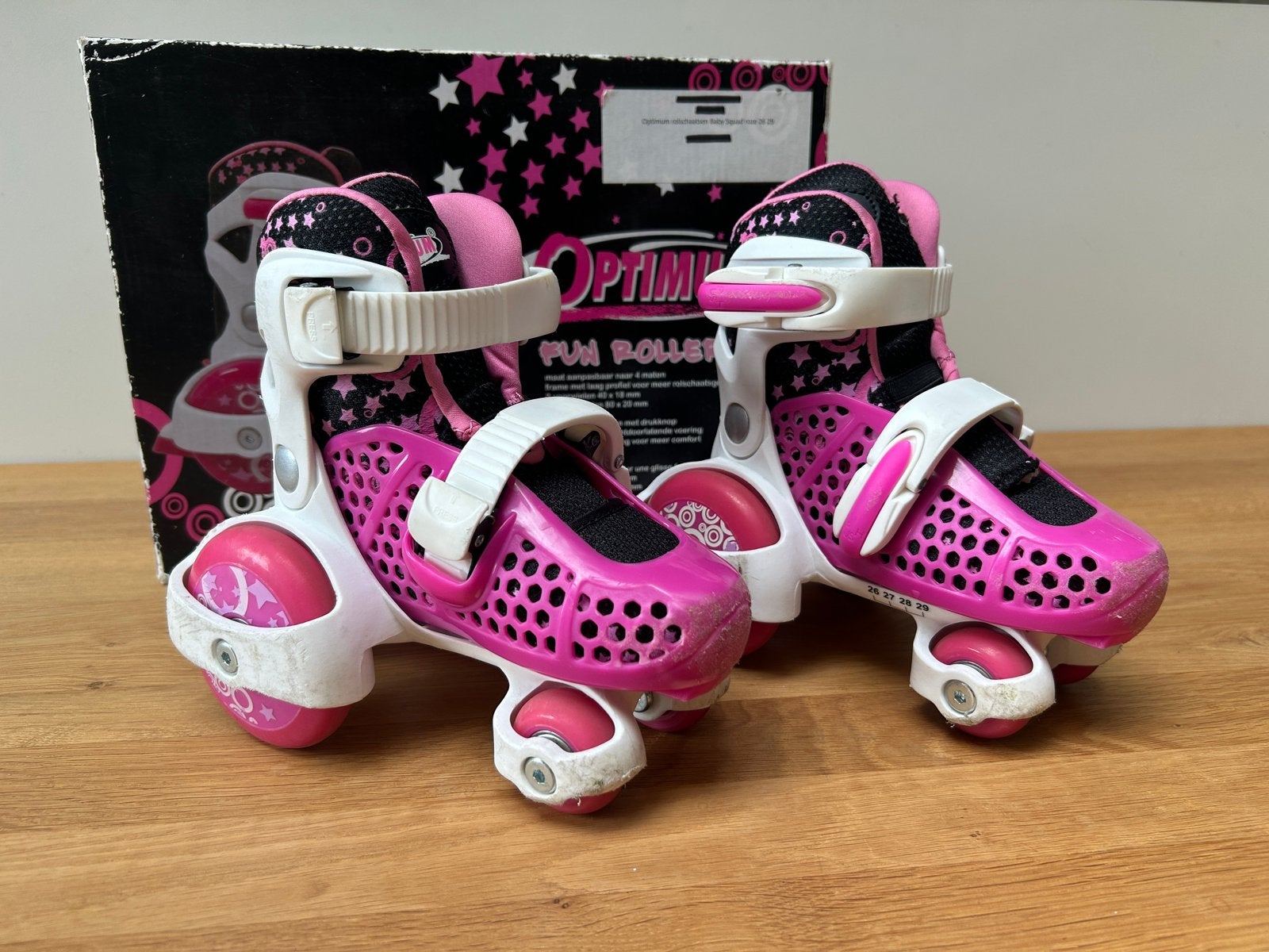 Optimum Fun Roller kinder rolschaatsen maat 26 tot 29, Enlèvement ou Envoi, Réglable, Utilisé, Enfants