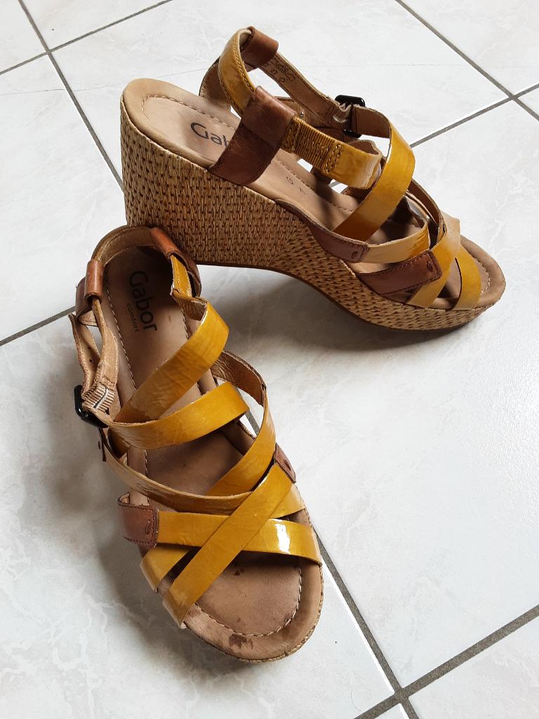 Elegante sandalen  GABOR  met sleehak, Gabor, Ophalen, Zo goed als nieuw, Schoenen met hoge hakken