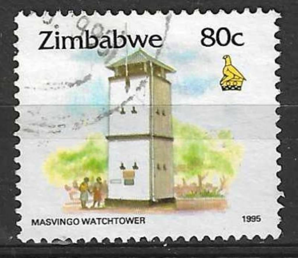 Zimbabwe 1995 - Yvert 323 - Uitkijktoren van Masvingo (ST), Postzegels en Munten, Postzegels | Afrika, Gestempeld, Zimbabwe, Verzenden