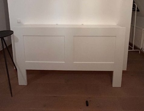 Tête de lit blanche IKEA BRIMNES avec rangement, Comme neuf, Enlèvement, 75 cm ou plus, Rectangulaire