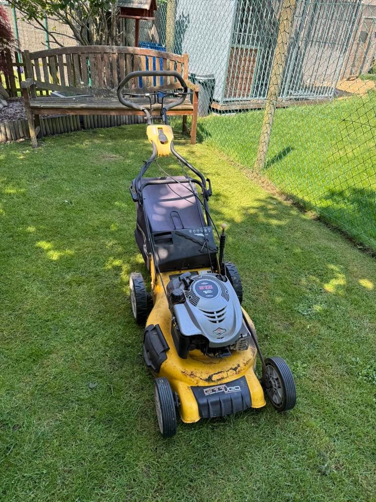 Grasmaaier op benzine motor, Tuin en Terras, Ophalen, Gebruikt, Benzine-grasmaaier, Opvangzak