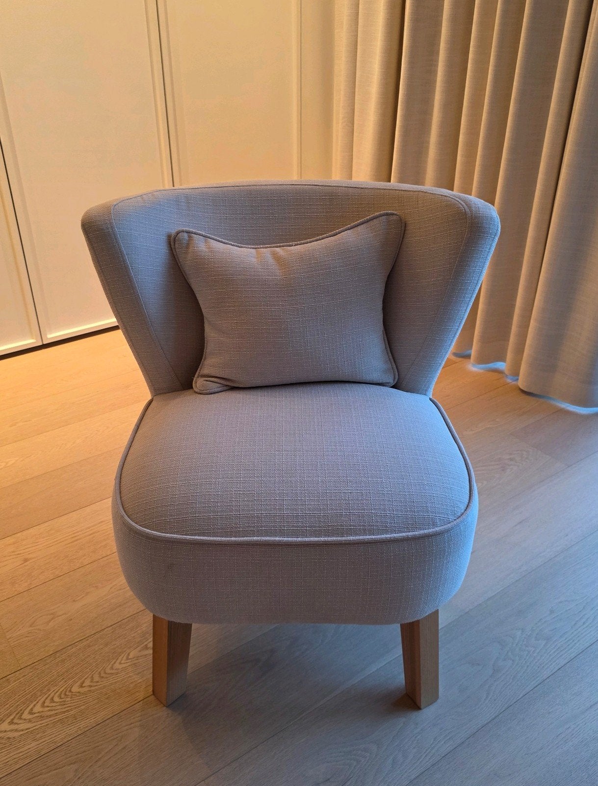 Fauteuil confortable beige/taupe, Enlèvement