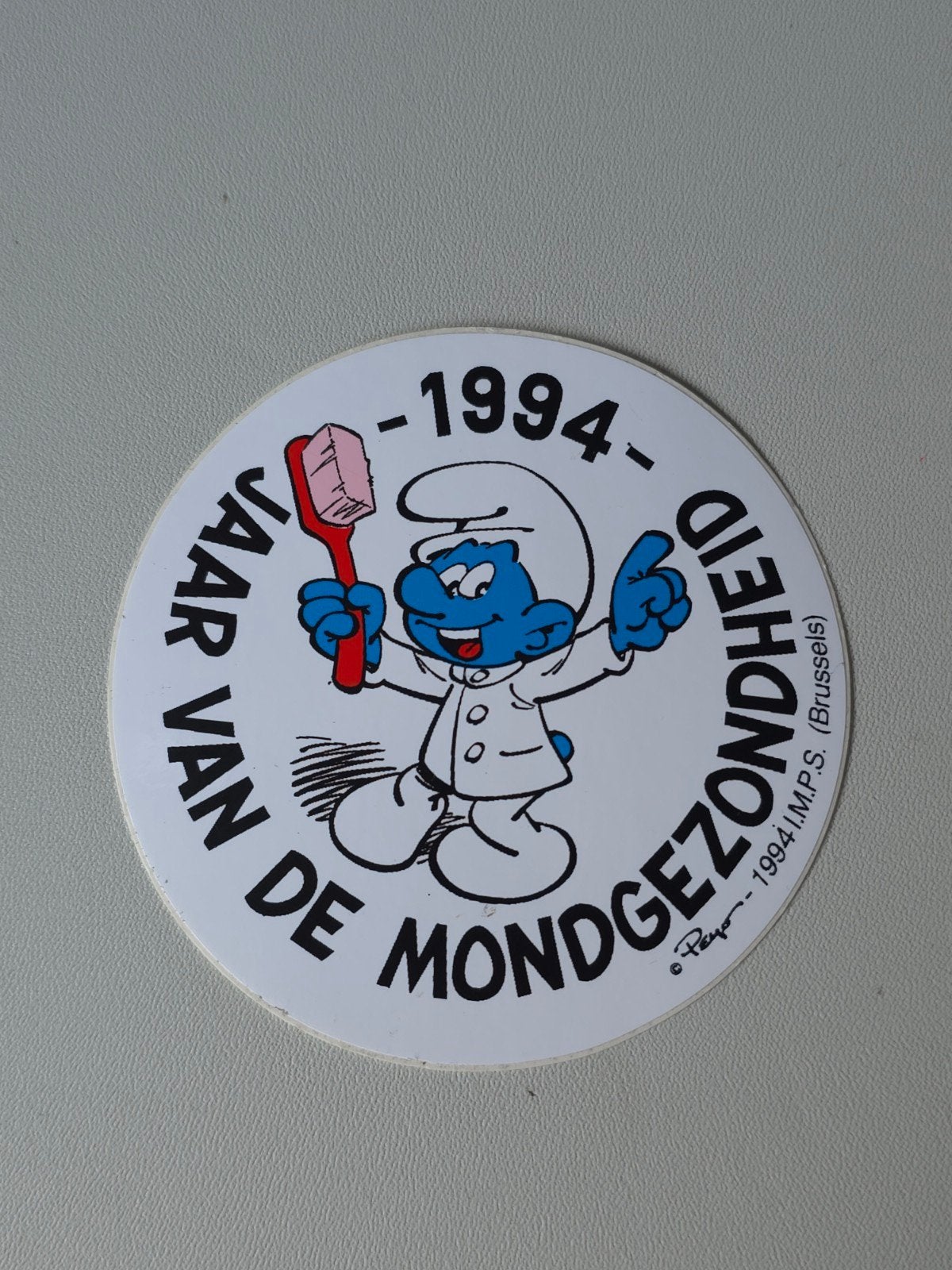 Autocollant Schtroumpf Dentiste, Collections, Schtroumpfs, Comme neuf, Autres types, Autres Schtroumpfs, Envoi