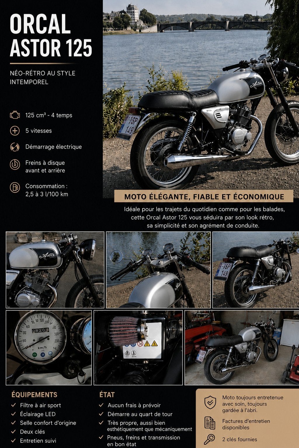 Orcal Astor 125cc, Enlèvement