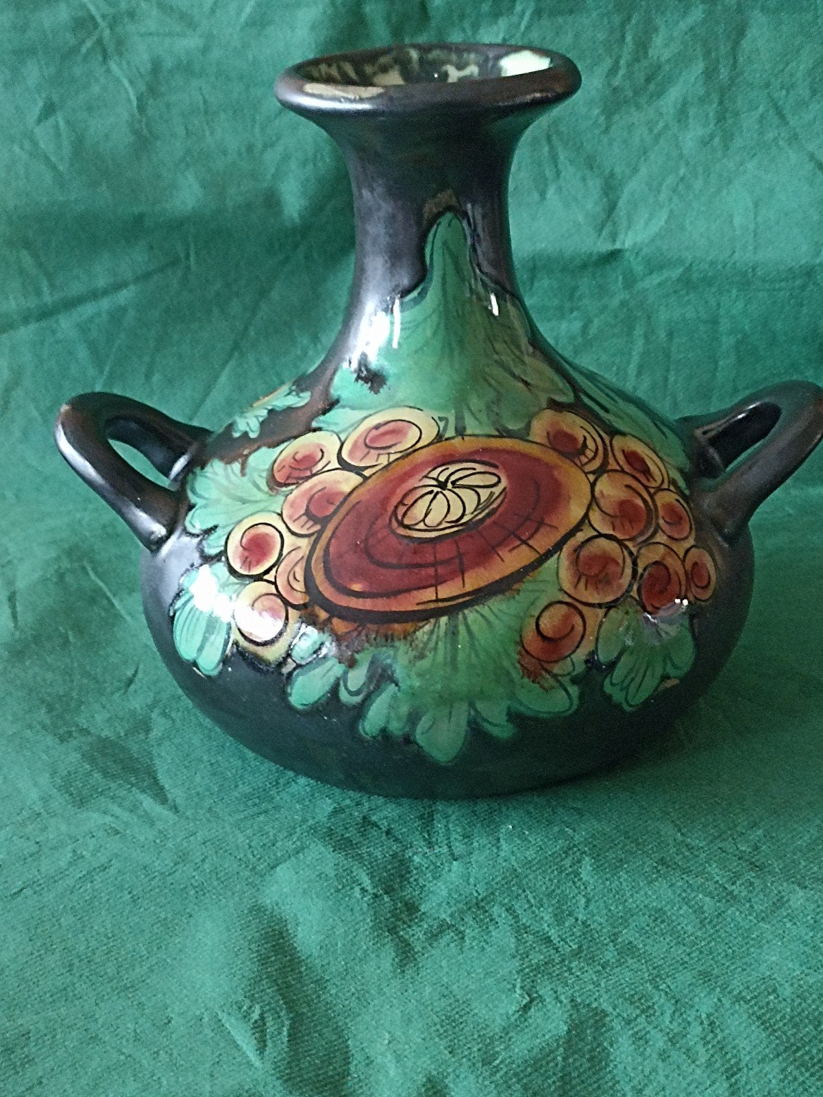 vase en faïence émaillée a deux anses  Henri Delcourt, Enlèvement