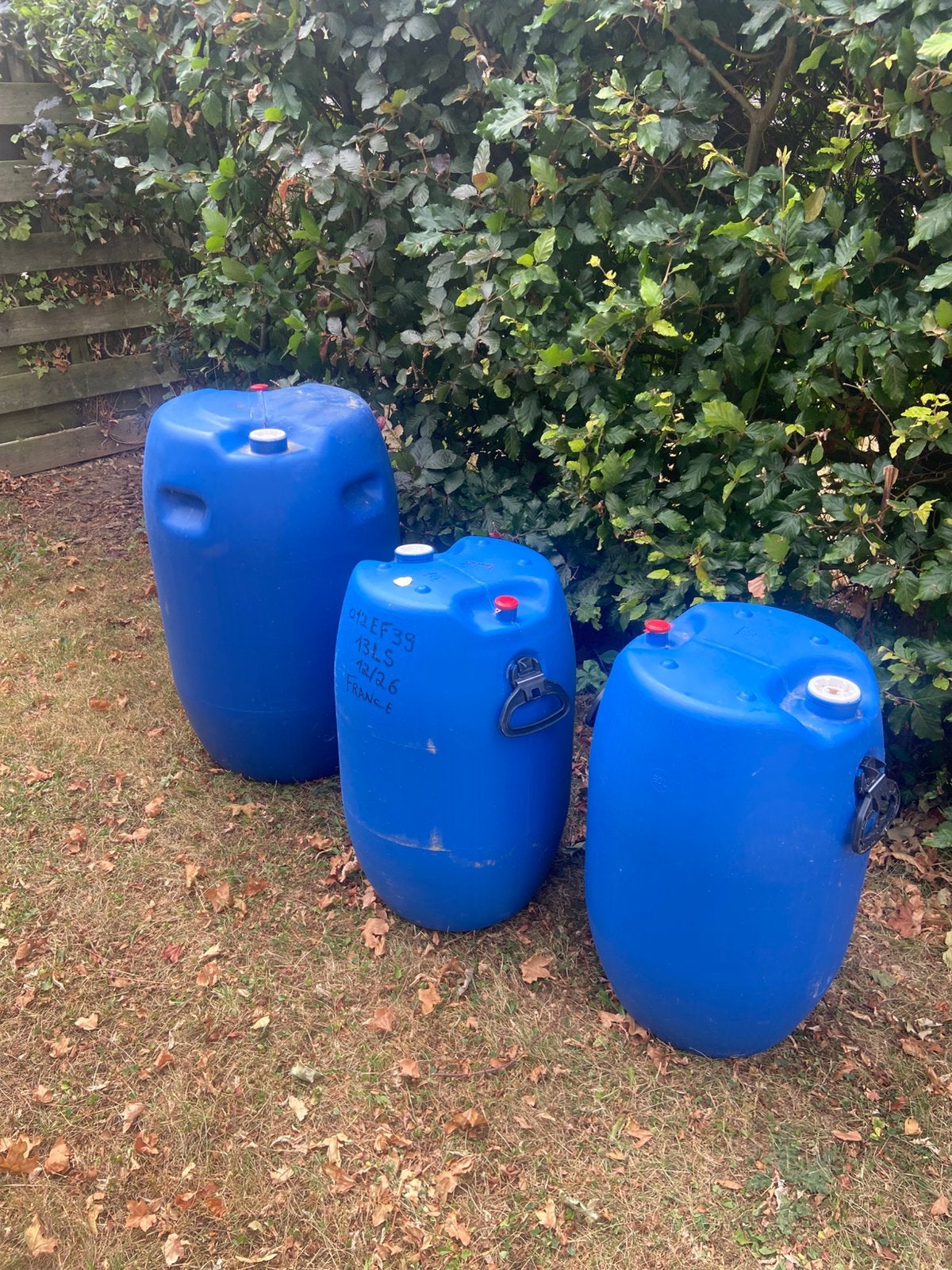 Blikjes van 60 en 80 liter, Tuin en Terras, Regentonnen, 75 tot 150 liter, Ophalen, Gebruikt, Overige materialen