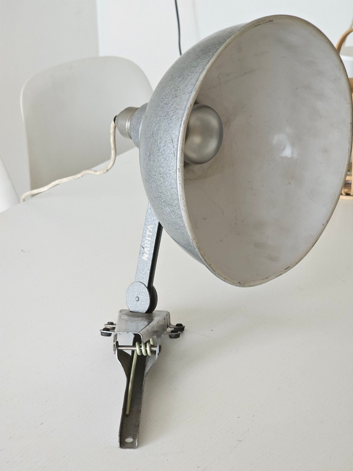 vintage industriële Narita klemlamp uit de jaren 60,, Ophalen of Verzenden