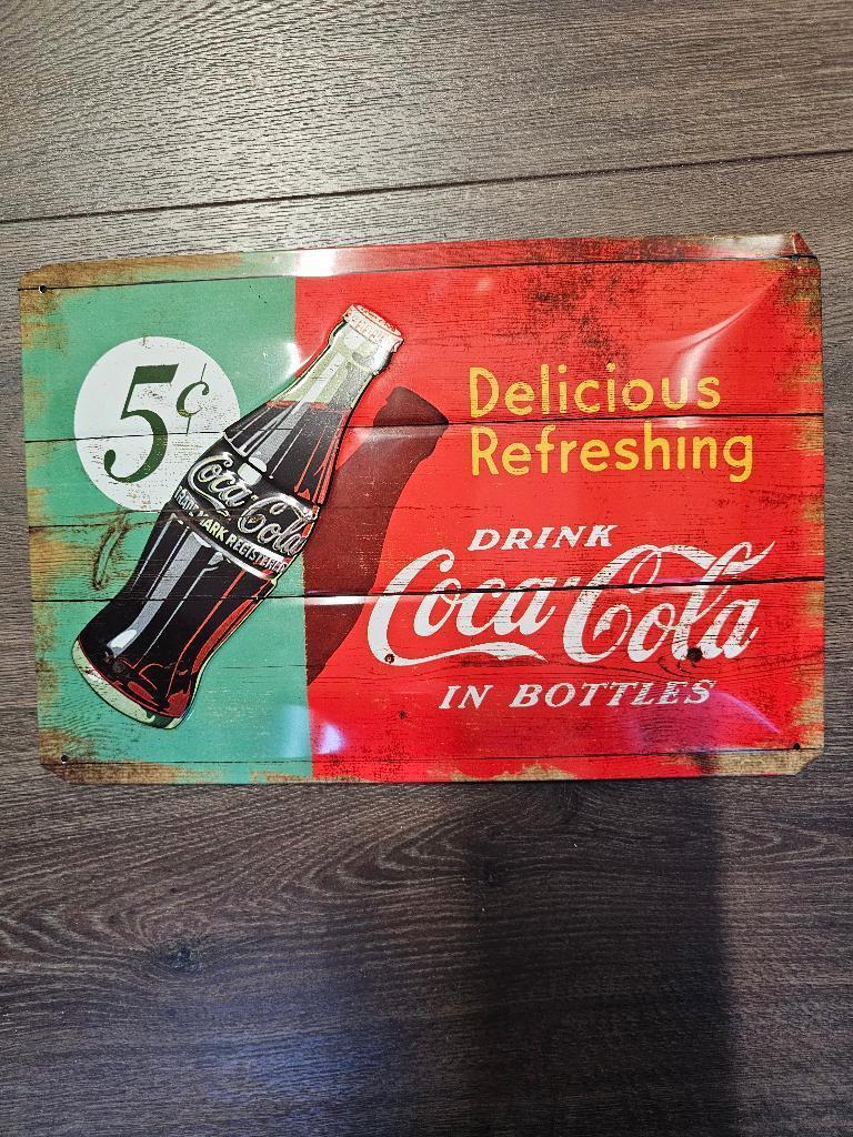 Coca Cola reclamebord, Enlèvement, Utilisé, Panneau publicitaire