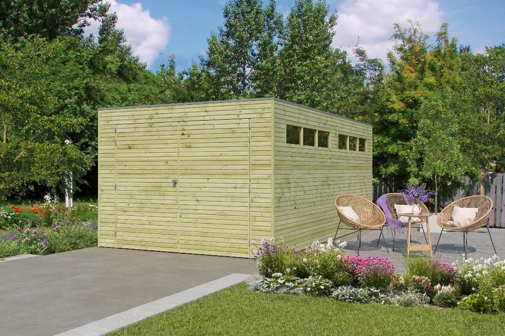 NIEUW Modern blokhut garage 7211IMG, Hobby en Vrije tijd, Overige Hobby en Vrije tijd, Verzenden, Nieuw