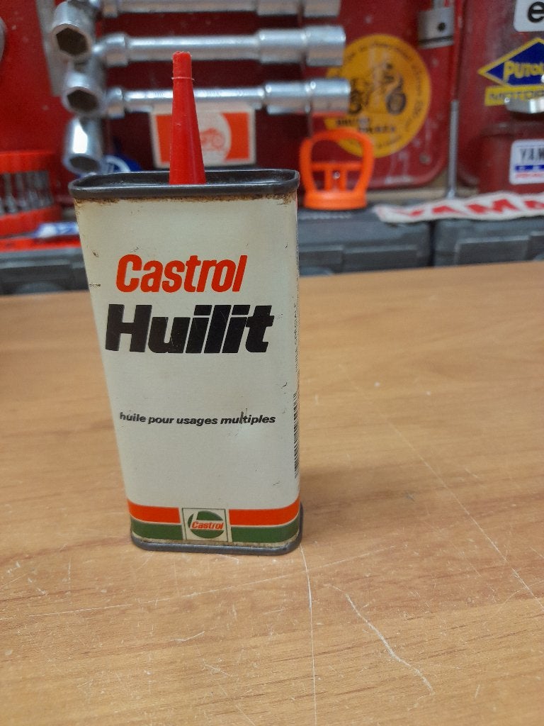 Oude lege oliekan Castrol Huilit, Verzenden, Gebruikt, Overige typen
