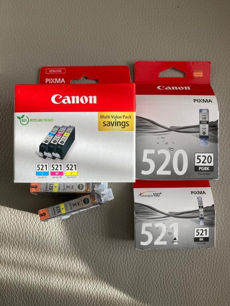 Originele Canon inkt, serie 520/521 - nieuwstaat, Ophalen, Nieuw, Cartridge, Canon