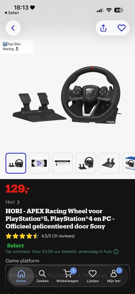 Game stuur ps5 ps4 en pc, Games en Spelcomputers, Ophalen, Zo goed als nieuw