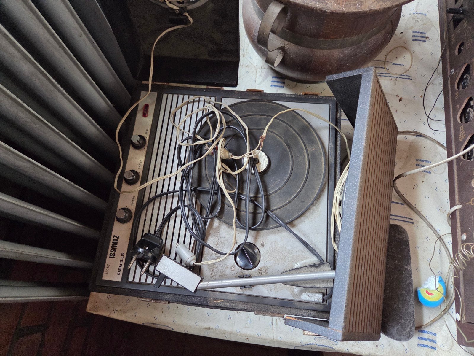 draagbare vintage pick up Zanussi, Ophalen