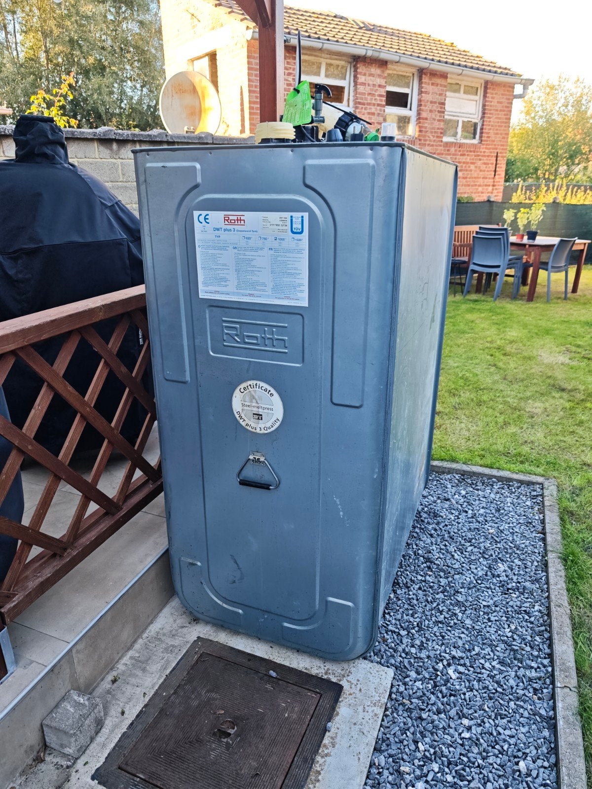 Mazouttank 1000L bijna nieuwstaat, Doe-het-zelf en Bouw, Ophalen, Gebruikt