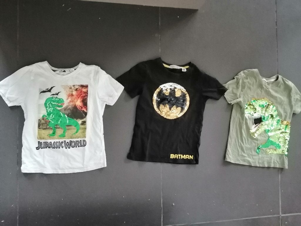 T-shirts dinosaurus 6 jaar maat 116, Enfants & Bébés, Enlèvement ou Envoi, Comme neuf, Garçon ou Fille, Chemise ou À manches longues