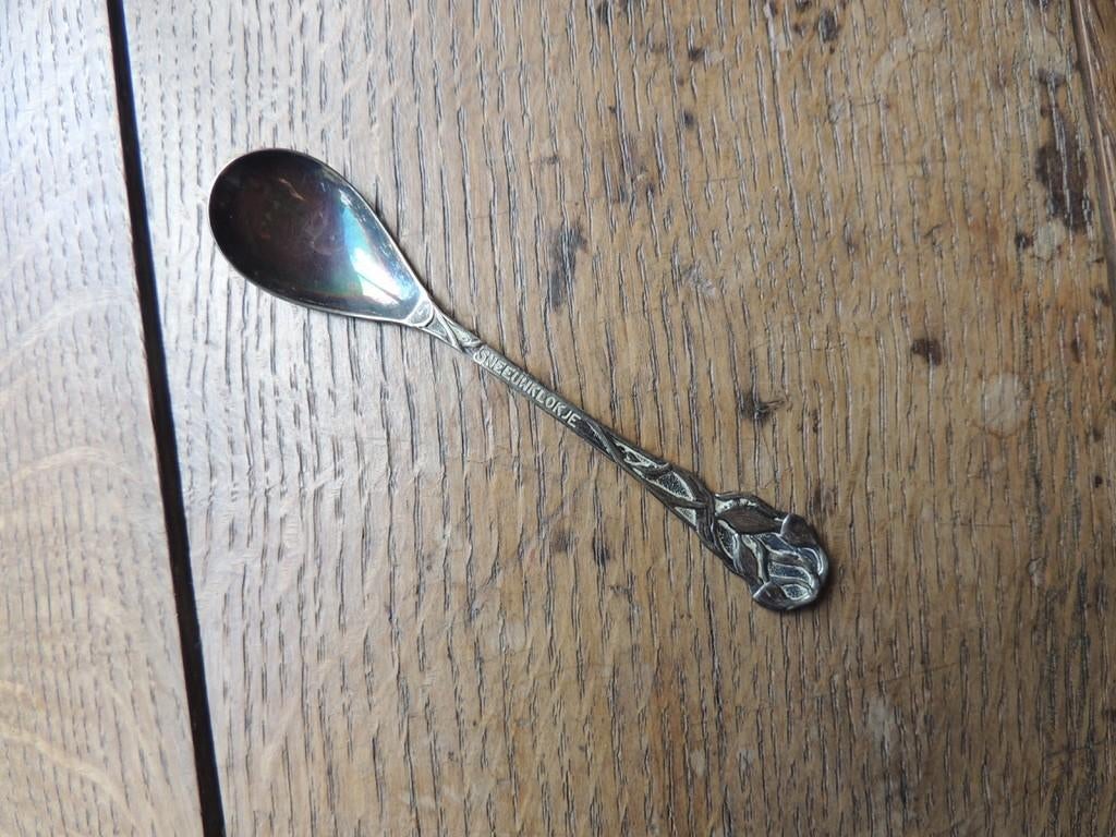 zilveren lepeltjes in zilver potje, Antiek en Kunst, Ophalen, Zilver